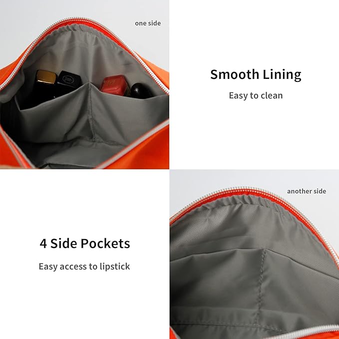 Kimora | Tragbare Canvas Kosmetiktasche mit mehreren Fächern