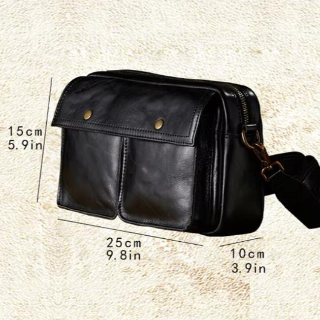 Elias | Herren Rindsleder Leren Crossbody Reisemessenger Tasche