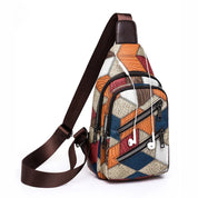 Fleur | Damen Farbblock Crossbody Tasche aus geprägtem PU-Leder