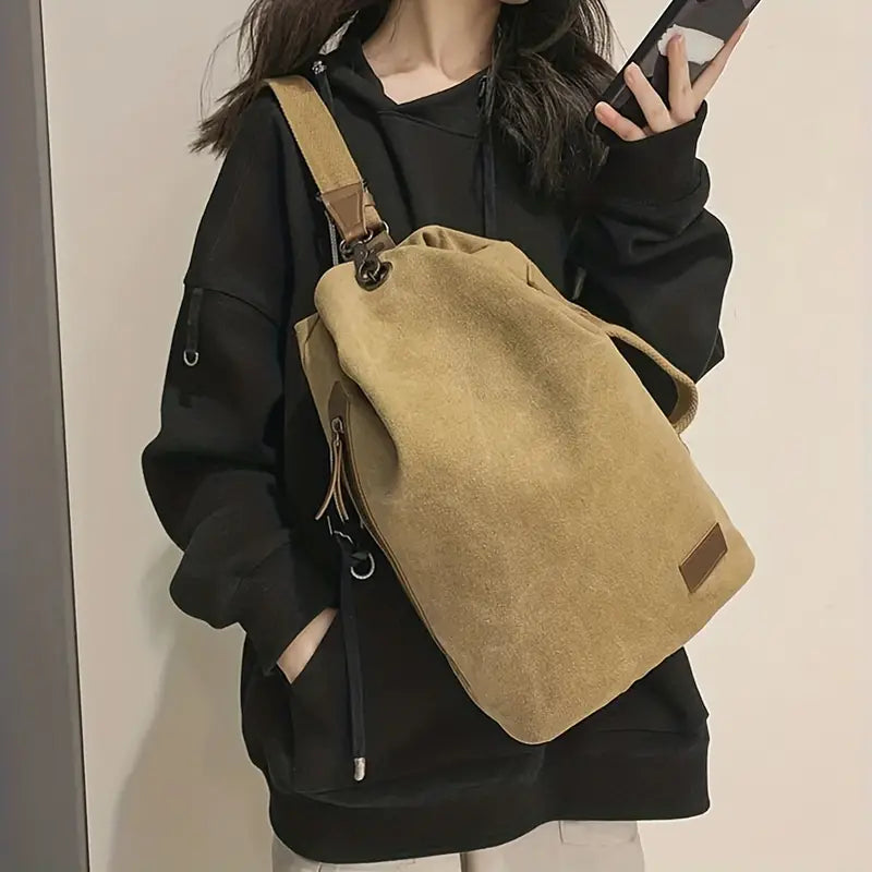 Finn | Große Vintage Canvas Umhängetasche Reisetasche