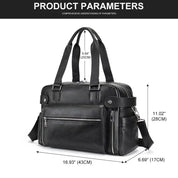 Ethan | Britischer Stil Leder Laptop- und Schultertasche