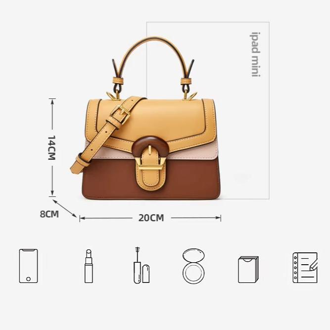 Siena | Vintage Farbblock Umhängetasche