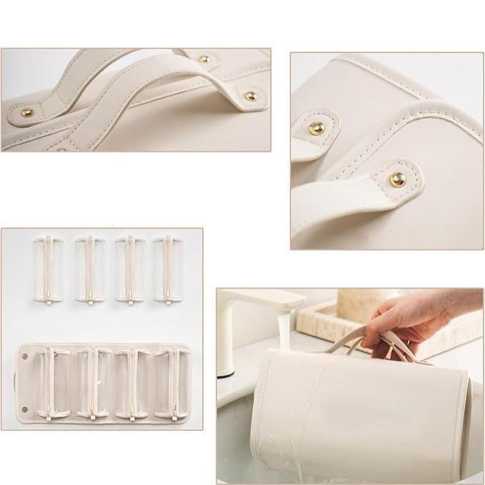 Luzille | Faltbare Kosmetiktasche mit mehreren Fächern zum Aufhängen