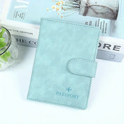 Vada | Diebstahlsicherer wasserdichter PU-Leder Reisepasshalter Geldbörse