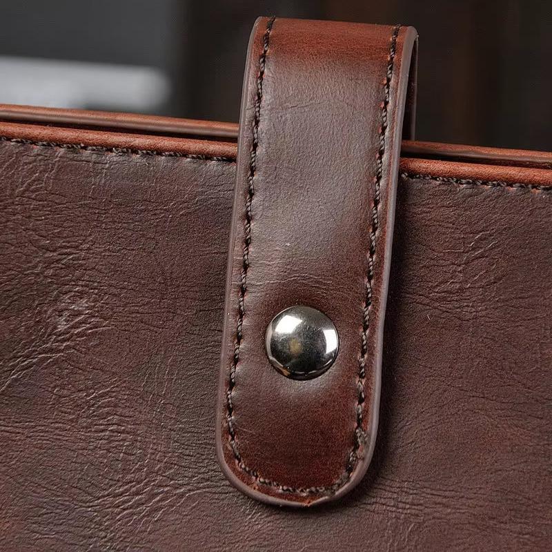 Liam | Retro Geschäfts Leder Schultertasche