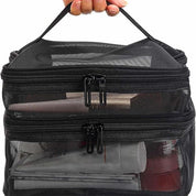 Lakelyn | Doppeltschicht große Netz-Reise-Kosmetiktasche