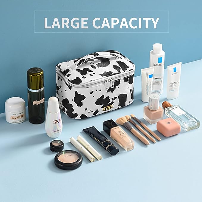 Magdalena | Kuhfell PU Leder wasserdichte Kosmetiktasche