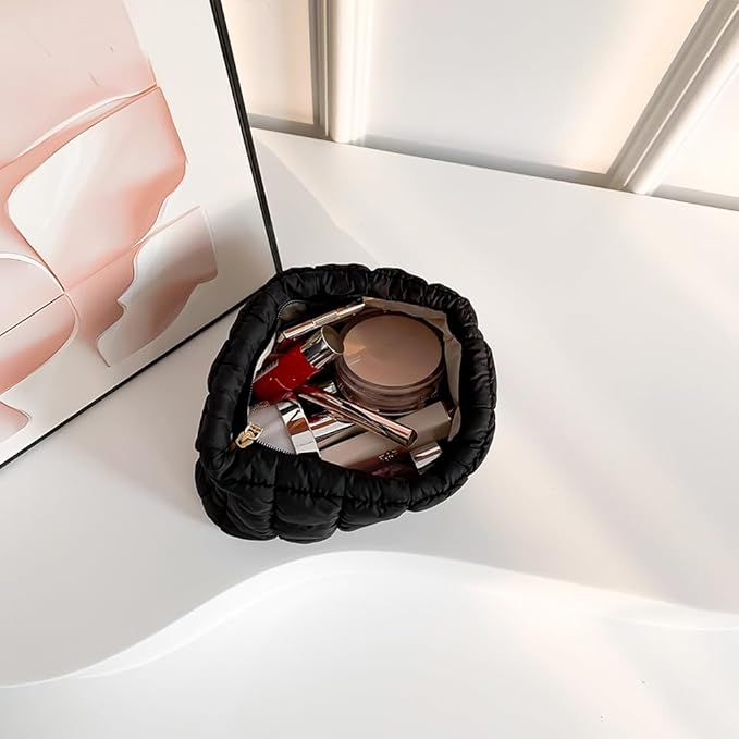 Sophie | Gequiltete Kosmetik-Make-up-Clutch mit Reißverschluss