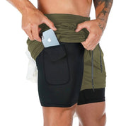  Herren -Fitness -Shorts mit Doppelschicht-3