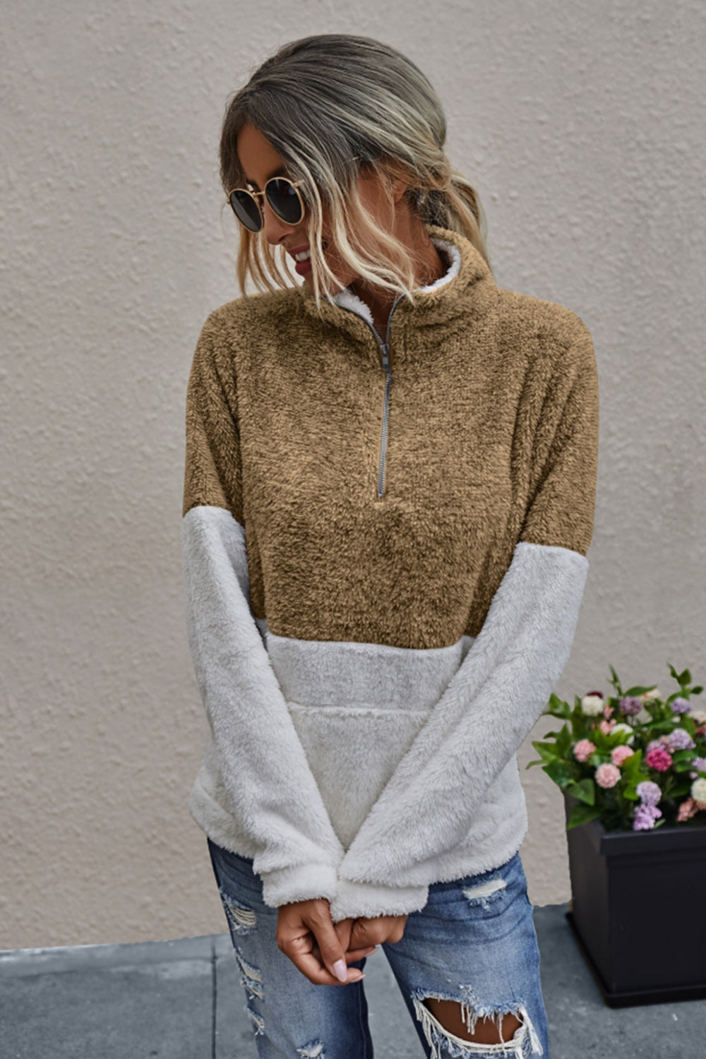 Matilda | Stylisches Oberteil mit Reißverschlusstasche