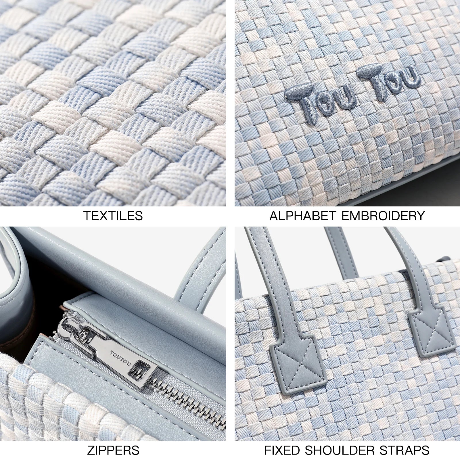 2024 Damen-Tragetasche mit großem Fassungsvermögen und Farbverlaufswebung 7