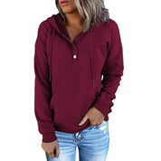 HANIA | Wolle Hoodie mit Knopf für Damen