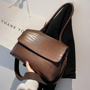 Eva | Stilvolles Krokodillemuster Große Kapazität Damen Umhängetasche