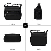 Maya | Leichter Multi-Taschen Nylon Crossbody Messenger Reisetasche