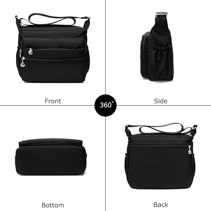 Maya | Leichter Multi-Taschen Nylon Crossbody Messenger Reisetasche