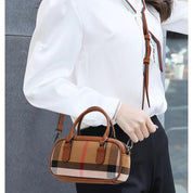 Iris | Vintage Ruit Canvas Umhängetasche