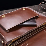 Liam | Retro PU Leder Aktentasche Crossbody Messenger Tasche