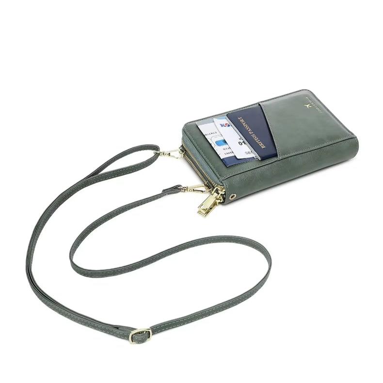 Valery | RFID-blockierende Reisepasshülle mit Trageriemen