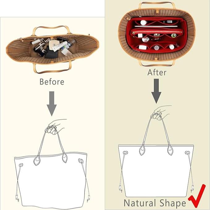 Kimber | Filz-Einsatz Kosmetik-Make-up Tasche Reise-Organizer