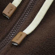 NIKKI | Gestreifte Strickjacke mit Kapuze und Fleece-Futter