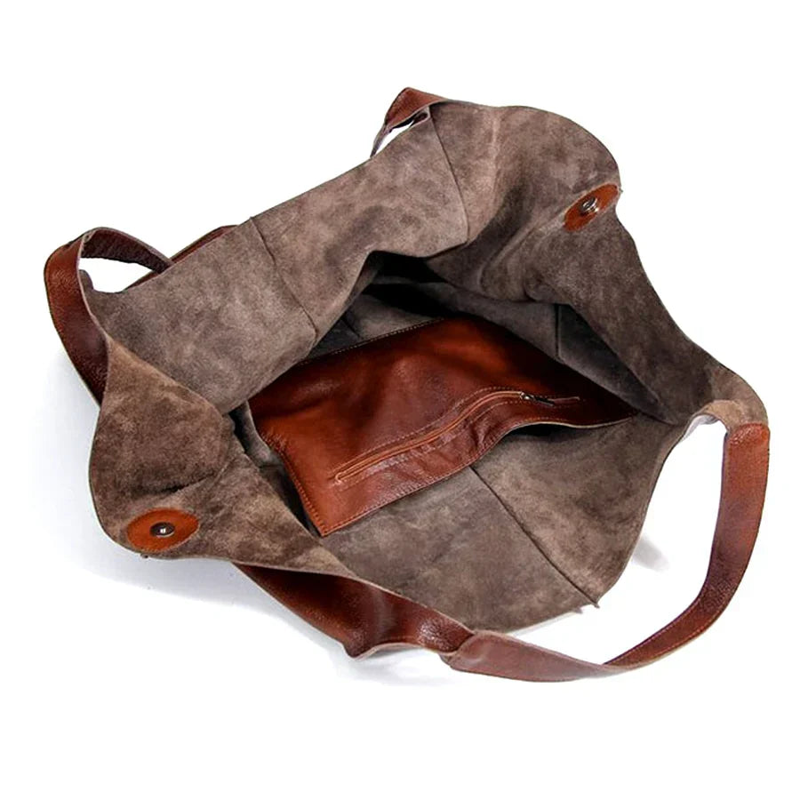 Lily | Damen Große Vegane Leder Tote Schultertasche