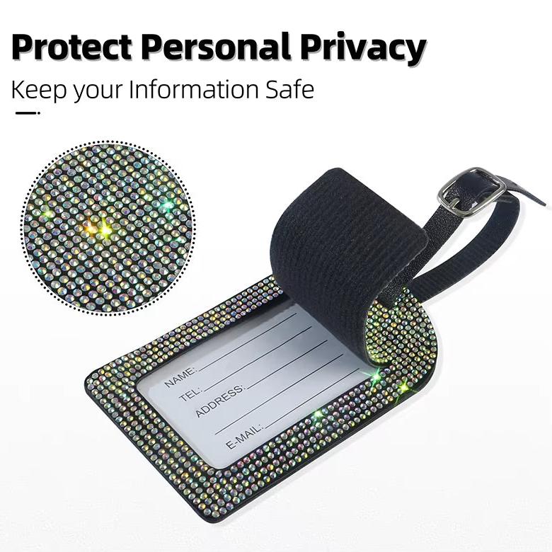 Lottie | Glitzernder Reisepasshalter & Gepäckanhänger Set