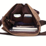 Max | Vintage Canvas Leder Schultertasche für Männer