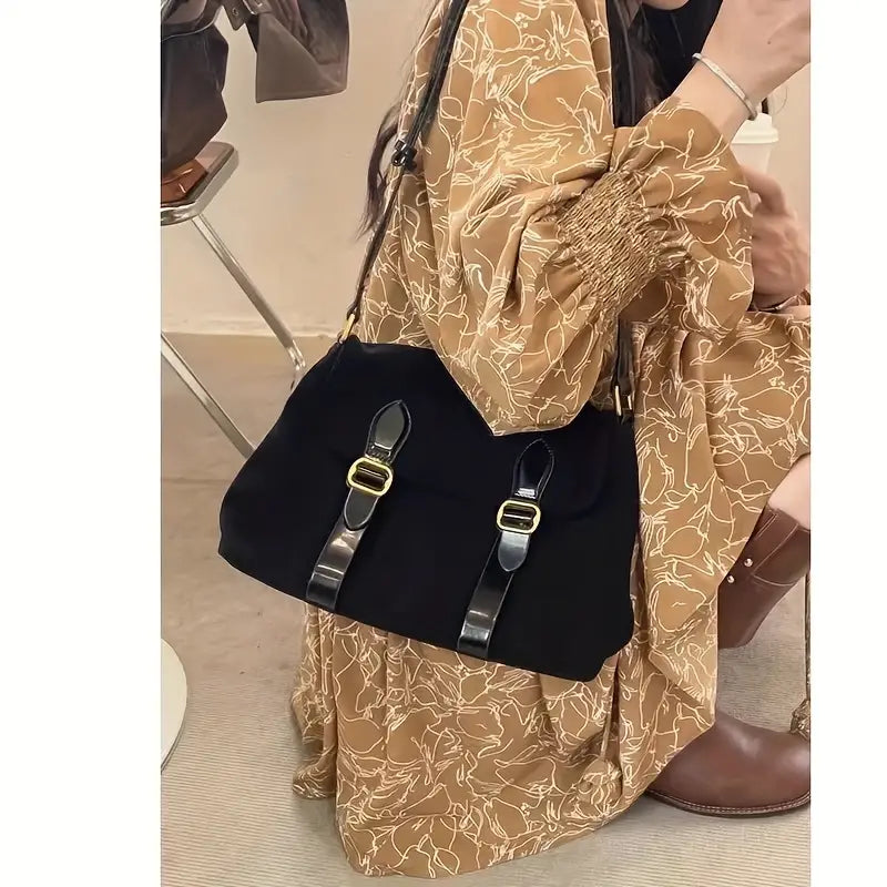 Maya | Damen Vintage Doppelgurt Crossbody Messenger Tasche