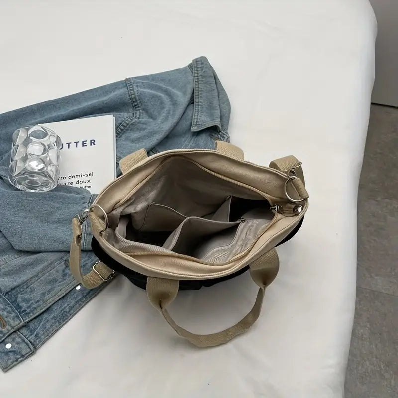 Isabel | Stilvolle Canvas Tote-Schultertasche