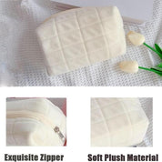 Yamileth | Karierter Plüsch-Make-up-Beutel