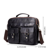 Max | Echte Leder Aktentasche Crossbody Messenger Reisehandtasche