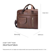 Alexander | Leren Crossbody Messenger Laptoptasche Reisetasche