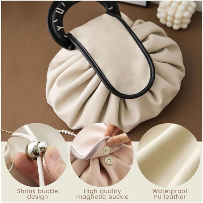 Alena | Große faltbare Kosmetiktasche mit Zugband für die Reise