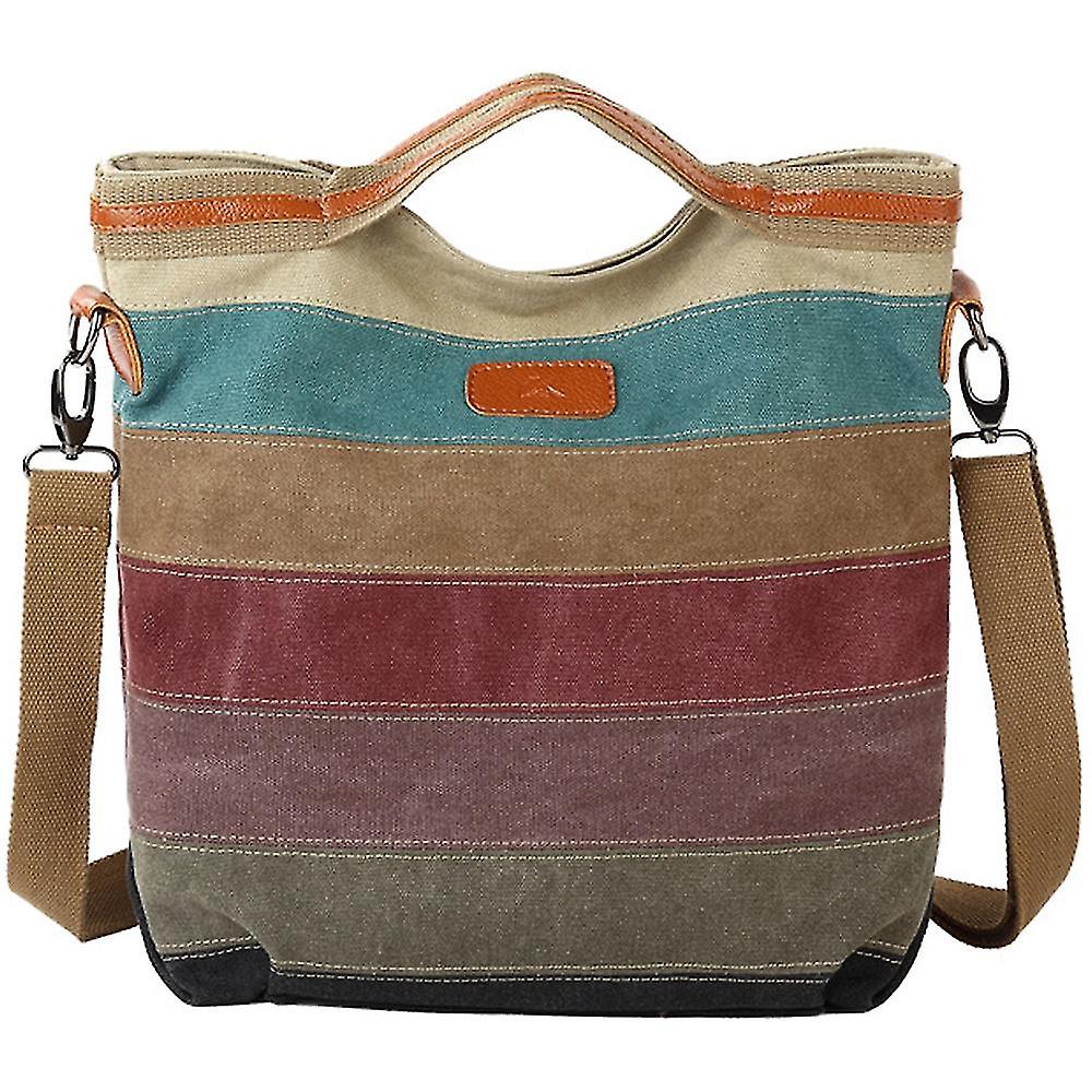 Finn | Canvas Streifen Crossbody Messenger Handtasche