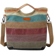 Finn | Canvas Streifen Crossbody Messenger Handtasche