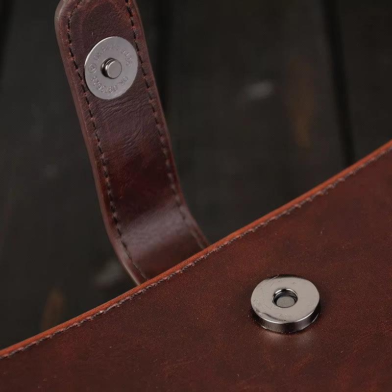 Liam | Retro Geschäfts Leder Schultertasche