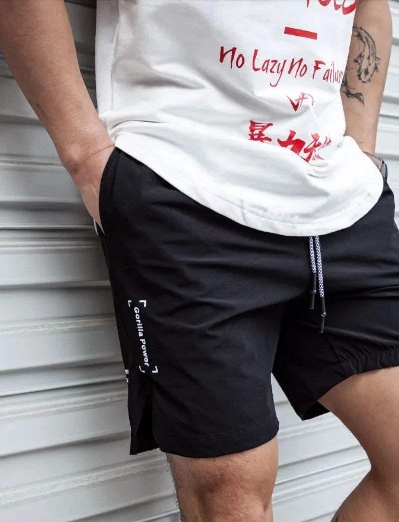  Herren -Gelegenheitsshorts - Leichte entspannte Passform - elastische Taille mit Kordelkordel - über dem Knie-6