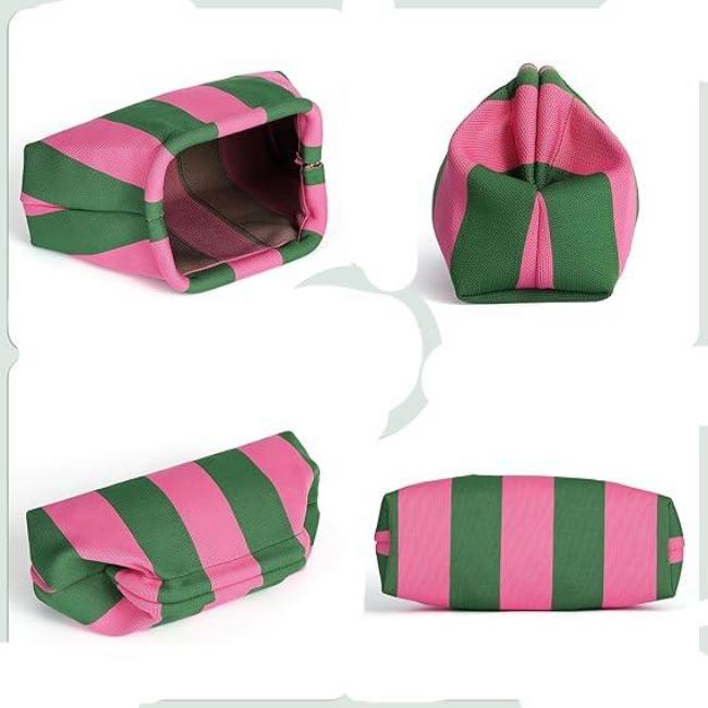 Lanie | Stylische und vielseitige gestreifte Kosmetiktasche