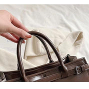 Clara | Große Retro Leder Umhängetasche