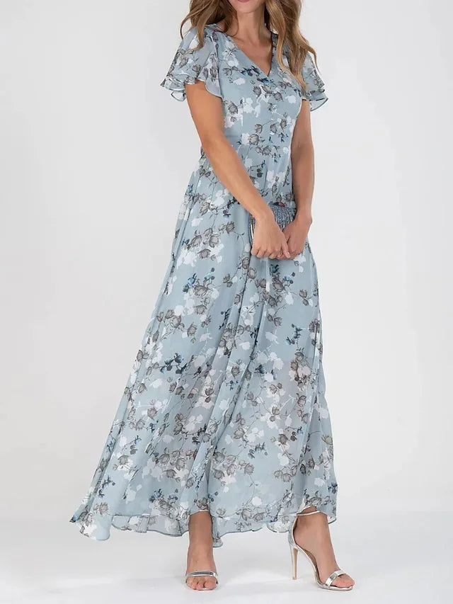 Lilia | Elegantes Blumen-Midi-Kleid
