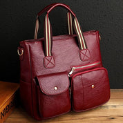 Eva | Multifunktionale PU-Leder Schultertasche