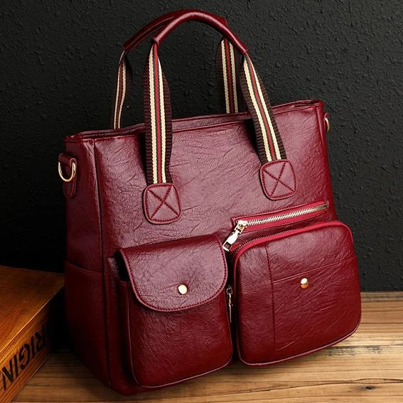 Eva | Multifunktionale PU-Leder Schultertasche