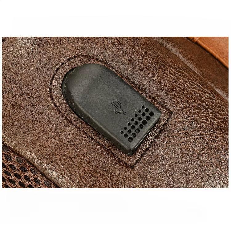 Noah | Reis Crossbody-Tasche aus PU-Leder mit Ladeanschluss