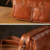 Elias | Herren Rindsleder Leren Crossbody Reisemessenger Tasche