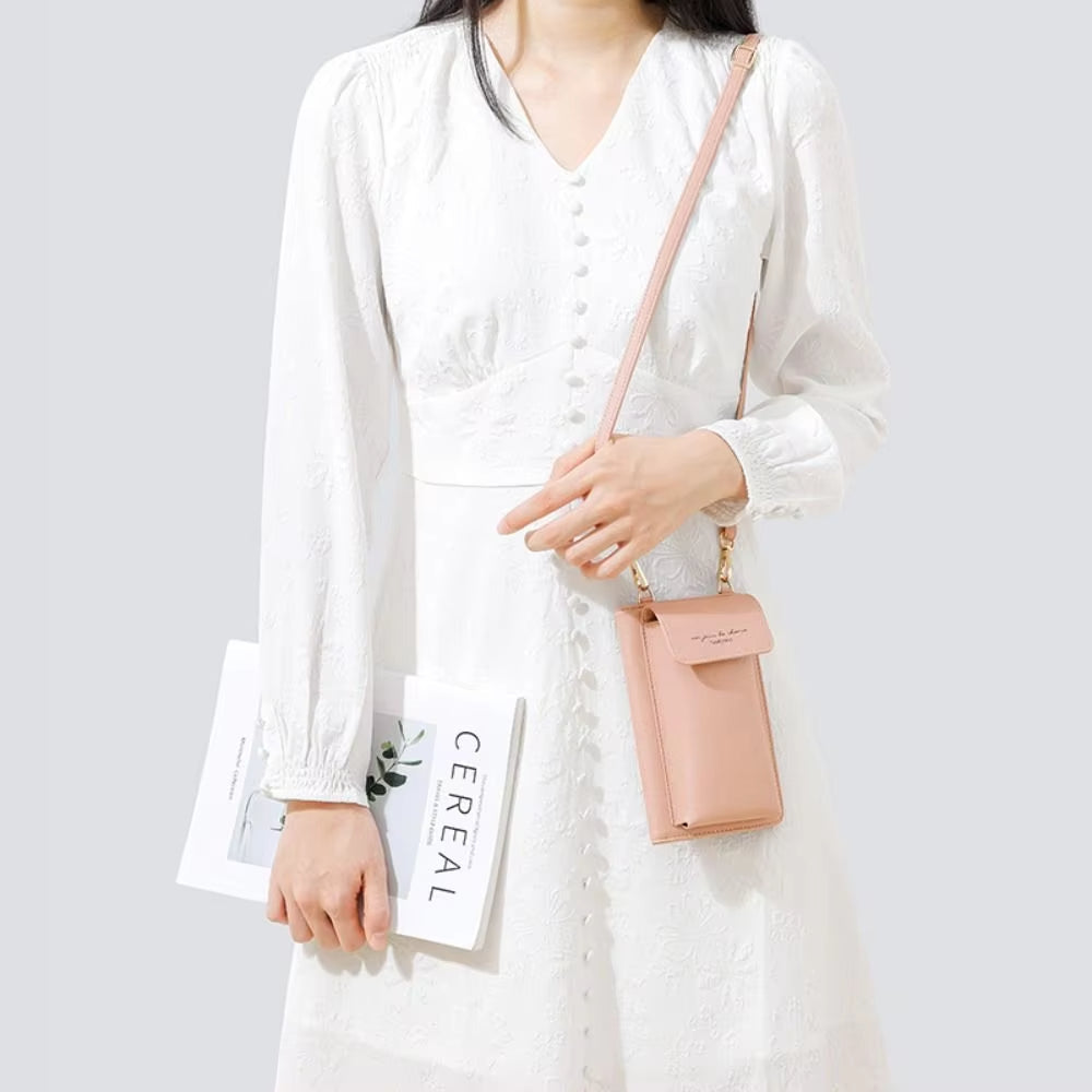 Perle | Leichter PU-Reisepasshalter mit abnehmbarem Schultergurt