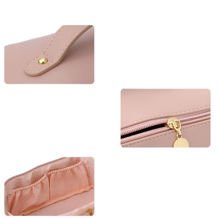 Hadlee | Damen Multifunktionale PU-Leder Kosmetik Make-up Kulturbeutel