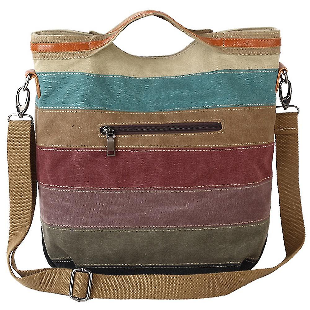 Finn | Canvas Streifen Crossbody Messenger Handtasche