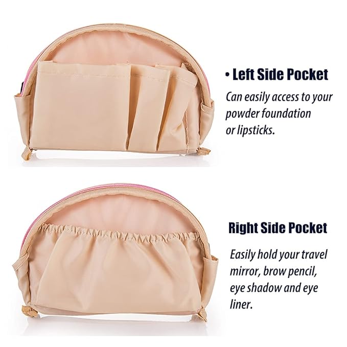 Ayleen | Wasserdichte Halbmond Kosmetik Makeup Tasche