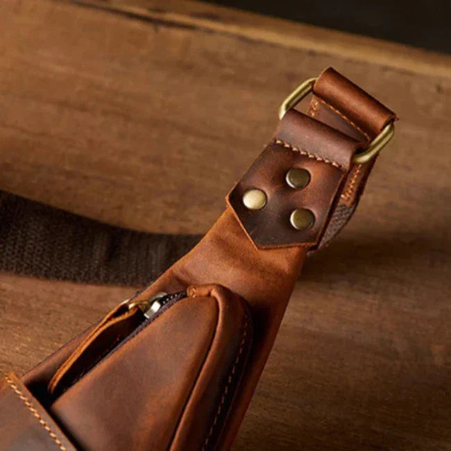 Lars | Echtes Leder Dreieck Schultertasche