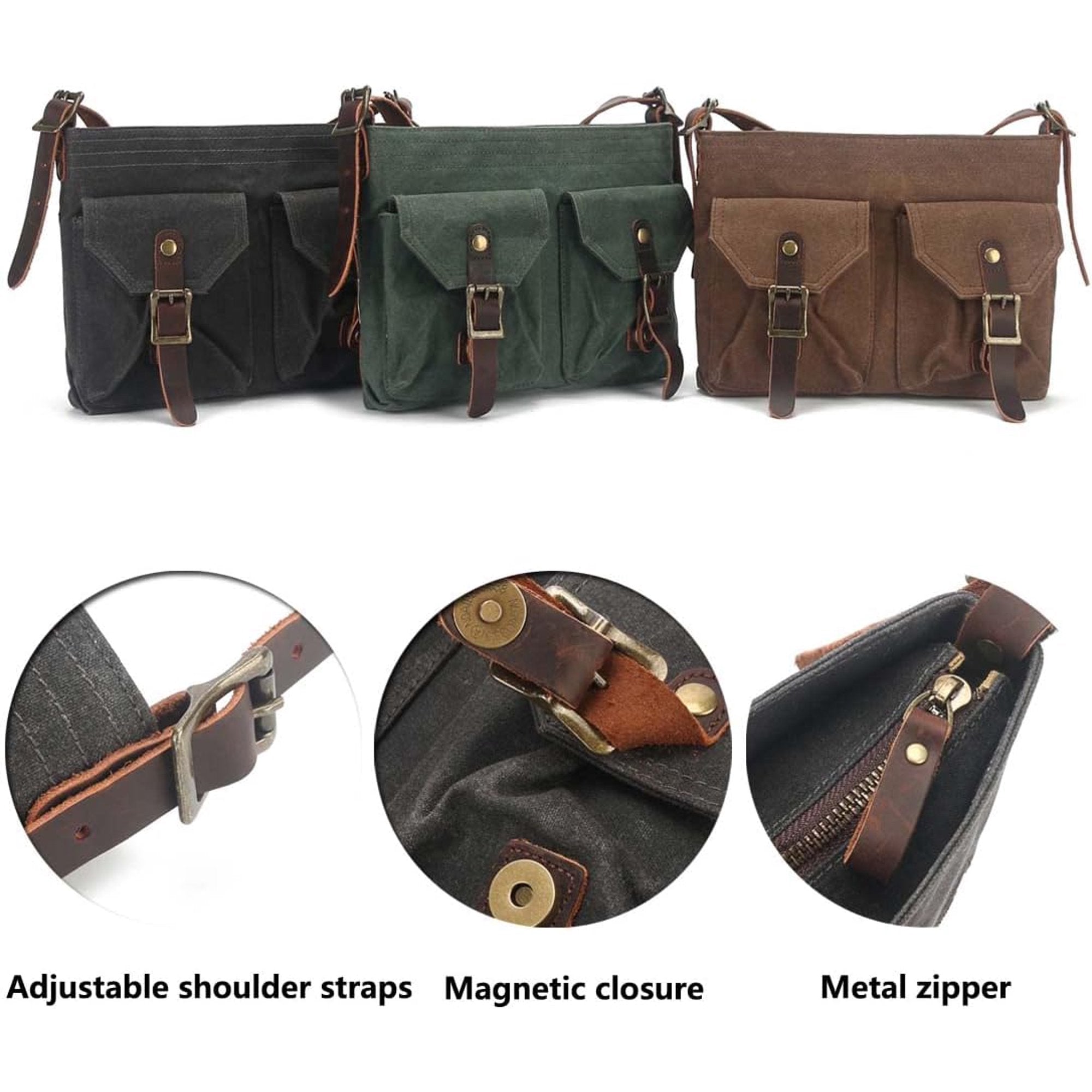 Ethan | Vintage Canvas Umhängetasche